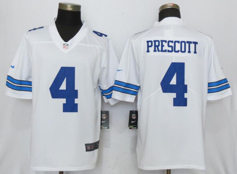 Men NFL Nike Dallas cowboys #4 Prescott White 2017 Vapor Untouchable Limited jersey->women nfl jersey->Women Jersey